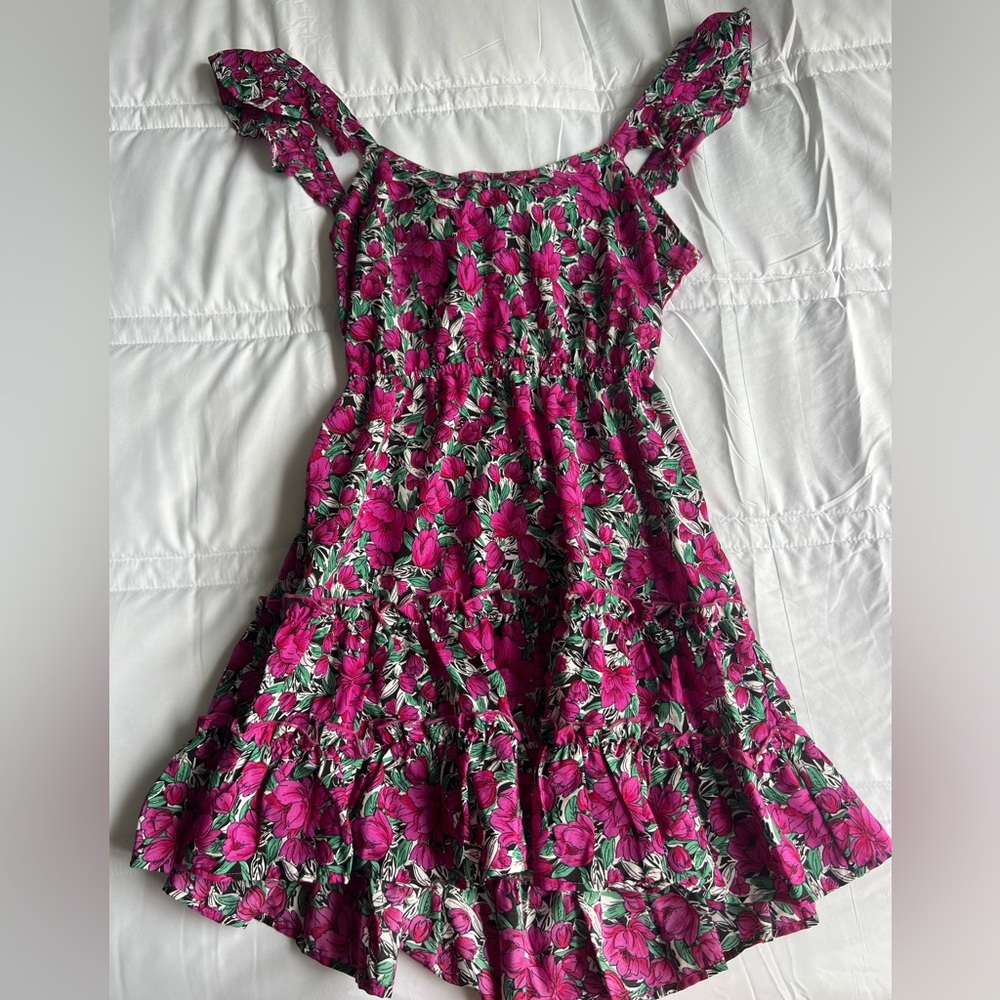 purple floral sundress